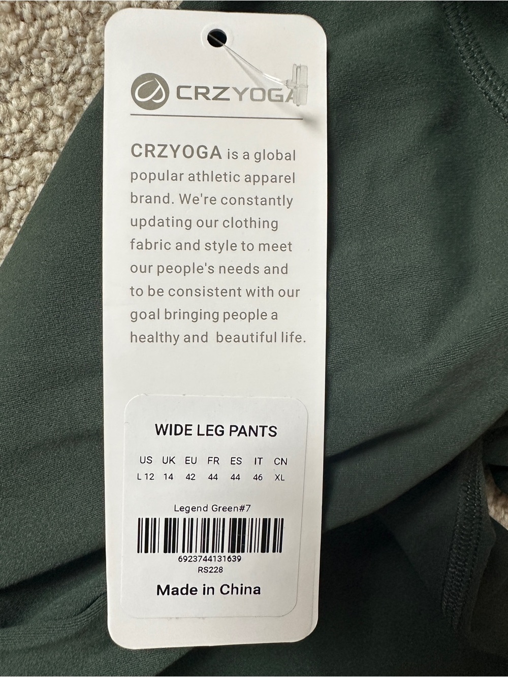 CRZ YOGA Forest Green Wide-Leg Leggings - Picture 4 of 5